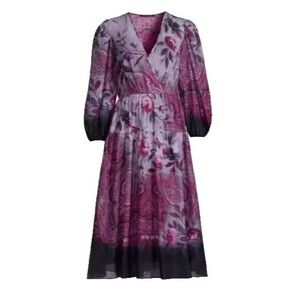 Kobi Halperin Women's Chloe Floral & Paisley Lilac-Pink Print Midi Dress Multi S